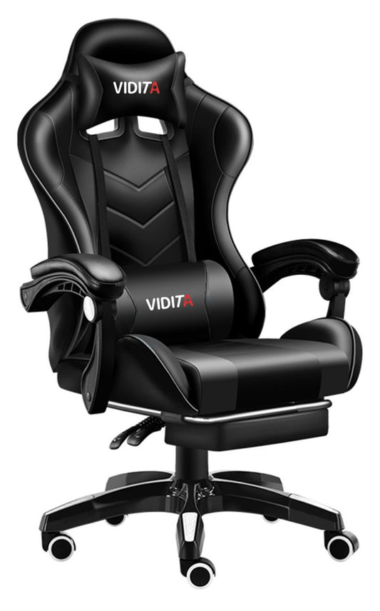 Silla Gamer negra con tapizado de poliuretano (3 disponibles)